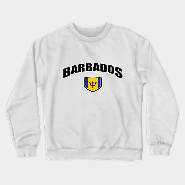 Barbados National Flag Shield Crewneck Sweatshirt by IslandConcepts